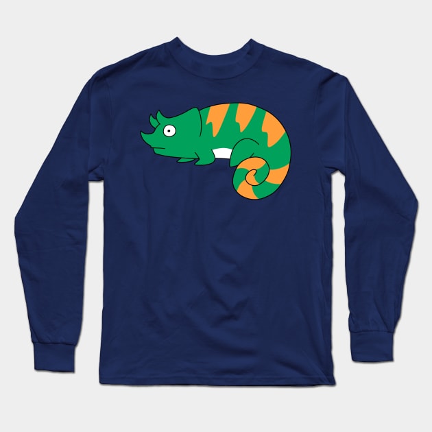 Nervous Chameleon Long Sleeve T-Shirt by saradaboru